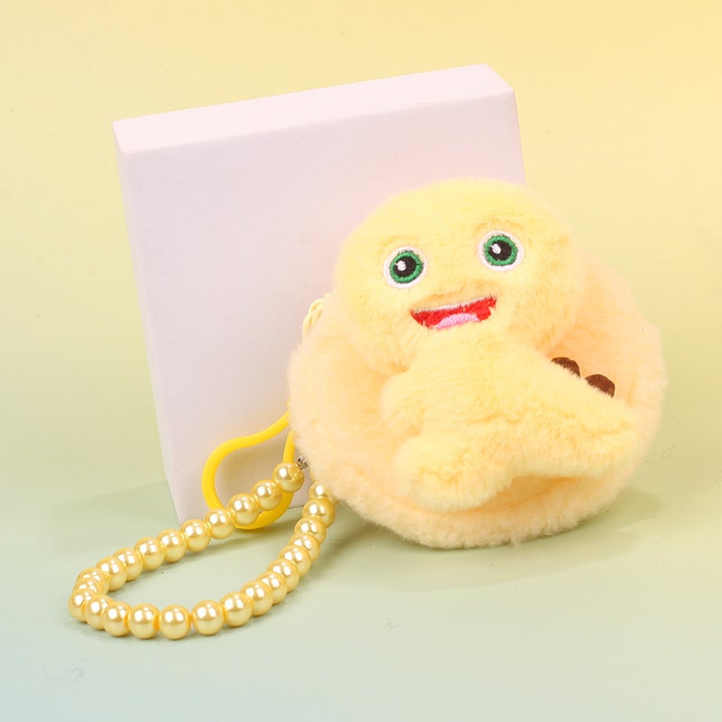 Cute Little Yellow Dragon Bead Chain Plush Coin Purse Doll Small Pendant Student Children Mini Storage Bag Gift - Image 1