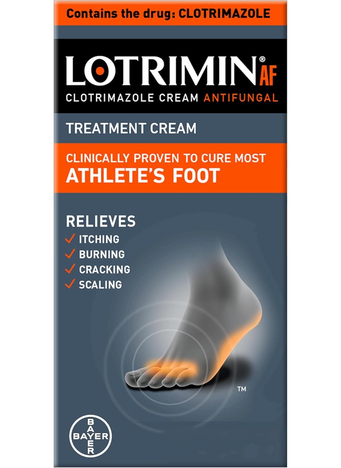 Lotrimin Lotrimin AF Cream for Athlete's Foot, Clotrimazole 1% Antifungal Treatment, Clinically Proven Effective Antifungal Treatment of Most AF, Jock Itch and Ringworm, Cream, .53 Ounce (15 Grams) 