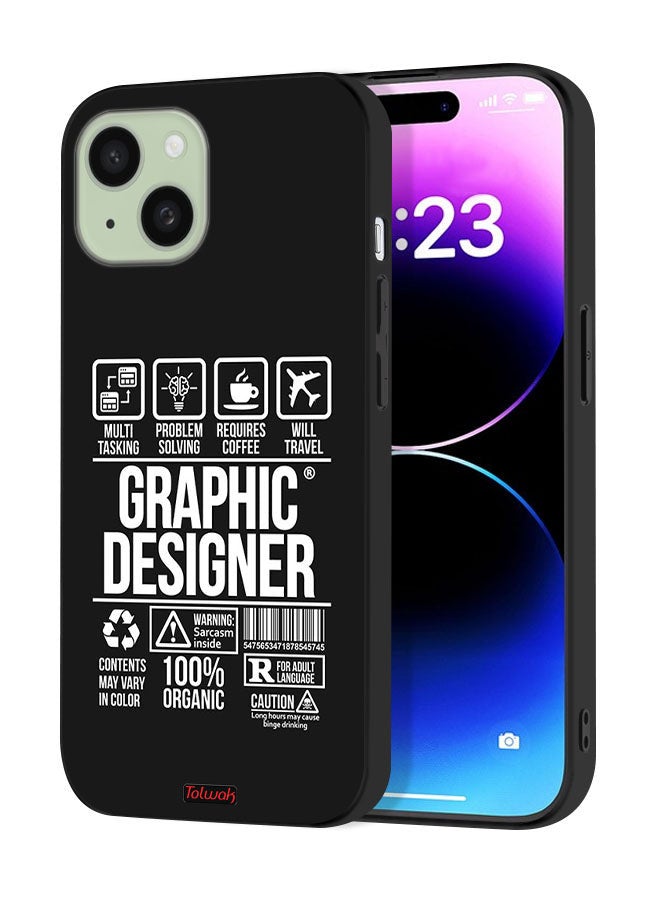 Tolwak Apple iPhone 15 Protective Case Cover Graphic Designer Sticker - Image 1