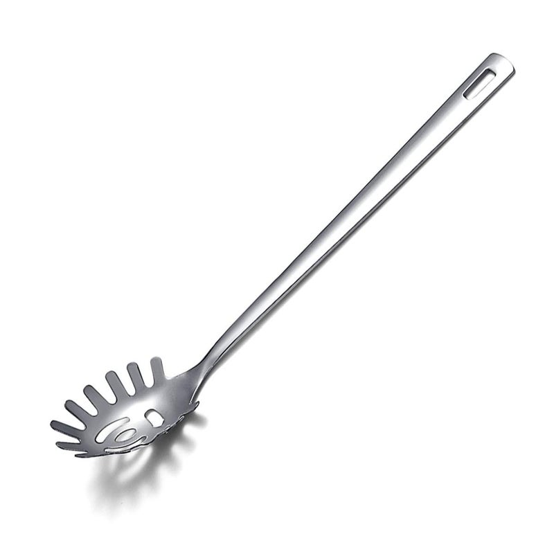 Spaghetti Spoon Berglander Pasta Server Stainless Steel Pasta Spoon Pasta Fork Noddle Fork Heat Resistant Dishwasher Safe Easy to Clean