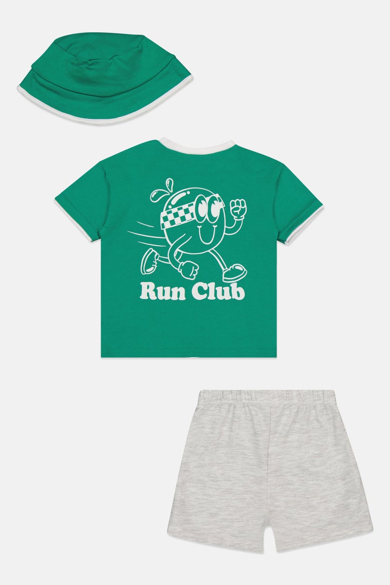 Lily & Jack Toddlers Boy 3 Pieces Graphic Print T-Shirt With Shorts And Bucket Hat Set, Multicolor - Image 3