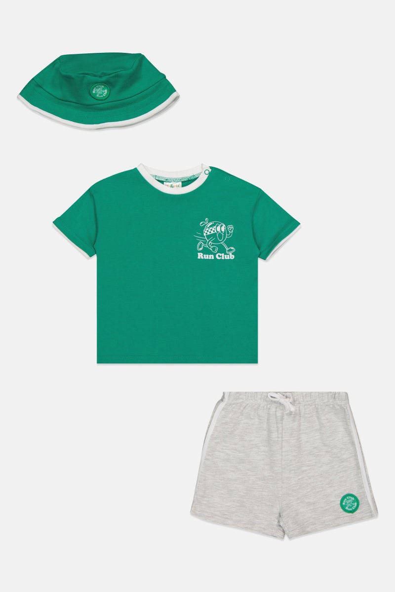 Lily & Jack Toddlers Boy 3 Pieces Graphic Print T-Shirt With Shorts And Bucket Hat Set, Multicolor - Image 2