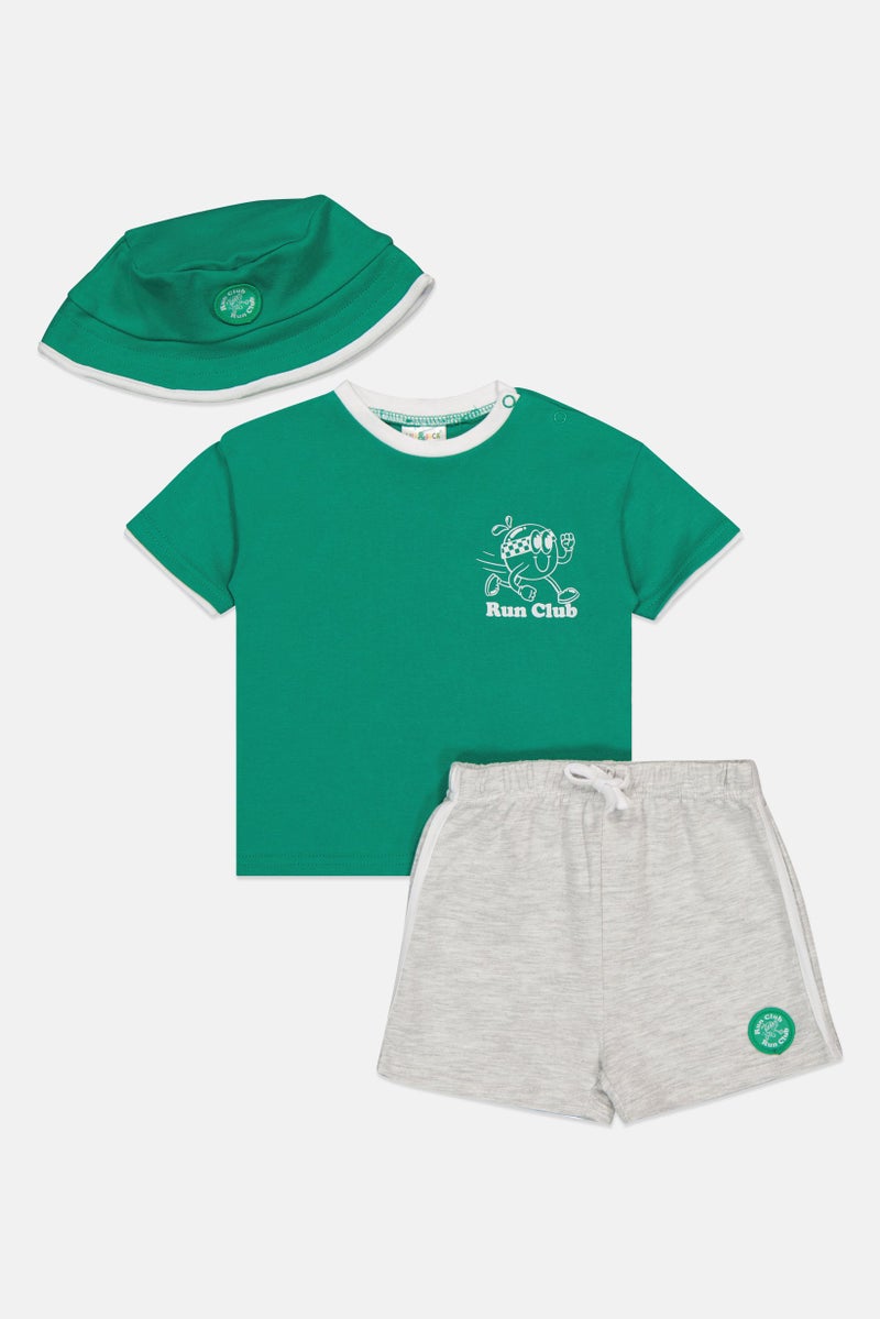 Lily & Jack Toddlers Boy 3 Pieces Graphic Print T-Shirt With Shorts And Bucket Hat Set, Multicolor - Image 4
