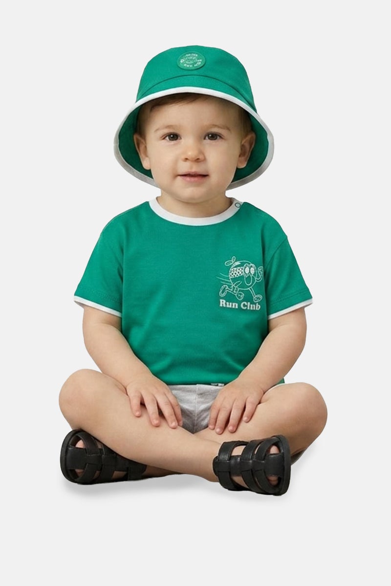 Lily & Jack Toddlers Boy 3 Pieces Graphic Print T-Shirt With Shorts And Bucket Hat Set, Multicolor - Image 1