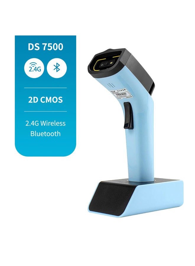 NETUM Bluetooth Wireless 2D Barcode Scanner, Hands Free Barcode Reader with Stand and Built-in Memory, Works with MAC OS, Windows, iOS, Android, Transfers Up to 50 Meters DS7500. - Image 2