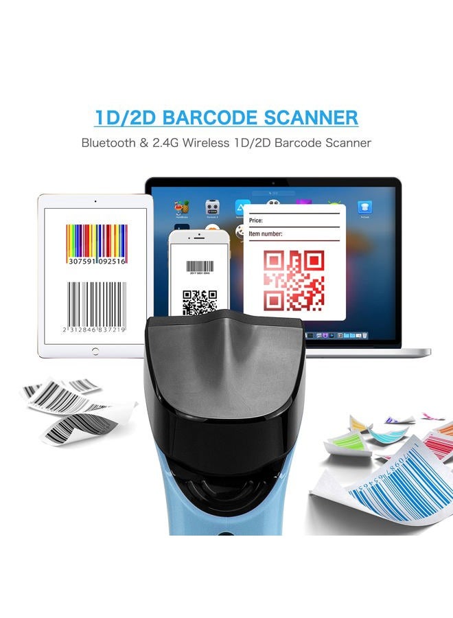 NETUM Bluetooth Wireless 2D Barcode Scanner, Hands Free Barcode Reader with Stand and Built-in Memory, Works with MAC OS, Windows, iOS, Android, Transfers Up to 50 Meters DS7500. - Image 3