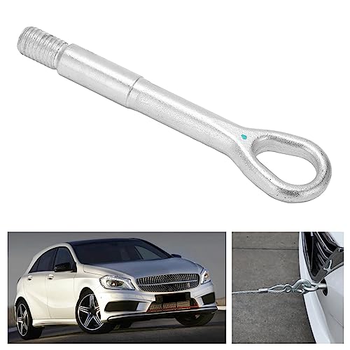 Ymiko Steel Alloy Front Bumper Trailer Ring Eye Towing Tow Hook Screw Replacement for Benz CL(216) 2006-2014 Car Tow Hook Towing Eye Ring Silver - Image 3