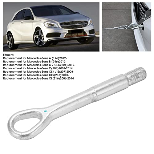 Ymiko Steel Alloy Front Bumper Trailer Ring Eye Towing Tow Hook Screw Replacement for Benz CL(216) 2006-2014 Car Tow Hook Towing Eye Ring Silver - Image 5