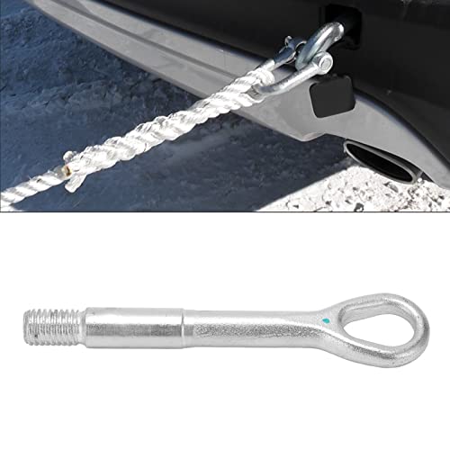 Ymiko Steel Alloy Front Bumper Trailer Ring Eye Towing Tow Hook Screw Replacement for Benz CL(216) 2006-2014 Car Tow Hook Towing Eye Ring Silver - Image 2