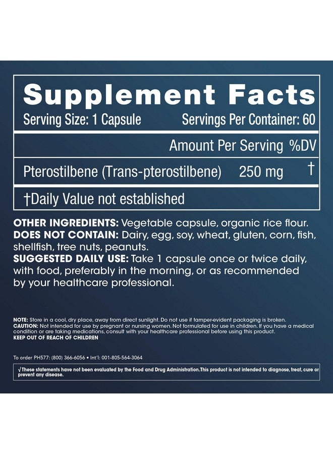 برو هيلث مكمل بتروستيلبين (250 مجم، 60 كبسولة) | مضاد للأكسدة ثبت سريريًا وتم اختباره من قبل جهة خارجية لصحة القلب والدماغ | ينشط جينات طول العمر - Image 2