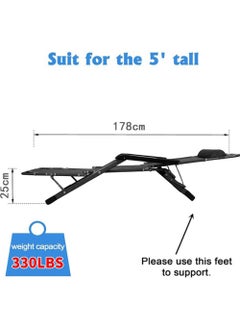 Rock Pow Folding Chaise Lounge Chair Outdoor Patio Pool Beach Lawn Recliner Reclining Zero Gravity Lounge Chair Beach Sunbath Chair  - Image 5