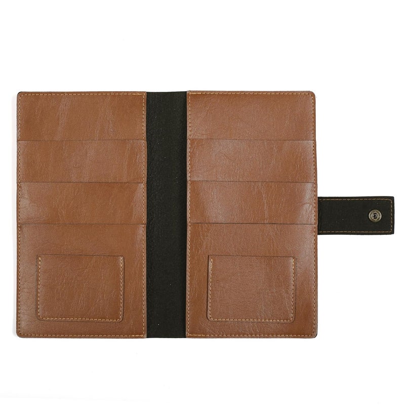 Junket Family Passport Holder (Set of 4) | Personalized Travel Wallet Organizer | Custom Vegan Leather Passport Cover for Family Trips | Diwali & Wedding Gift (Tan) - Image 2
