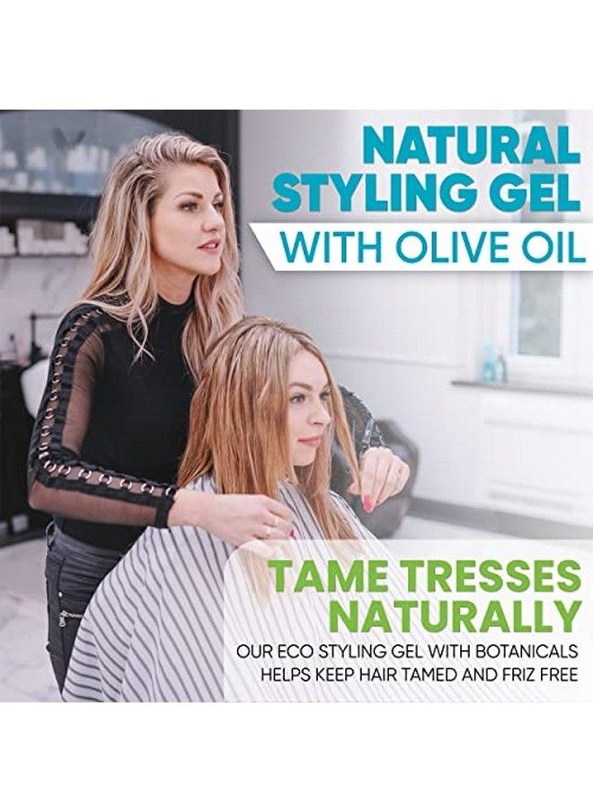 Nature's Brands - Nature’S Brands Organic Hair Gel For Men And Women L Eco Hair Styling Gel With Olive Oil Vegan Plantbased Nongmo (8 Oz) - Image 1