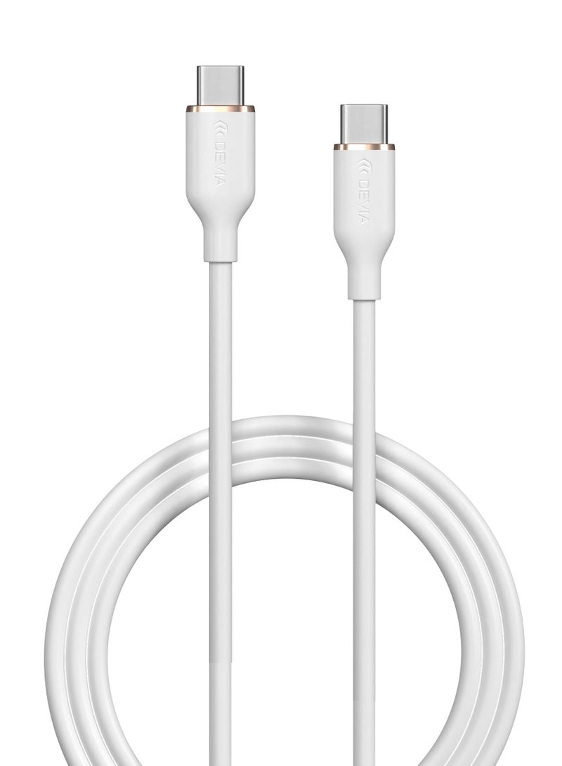 ديفيا كيبل ايفون 15 تايب سي PD من ديفيا 60 واط 1.2 متر.  بسرعة تصل إلى 50% في 30 دقيقة. يدعم نقل البيانات بسرعة 480 ميجابايت في الثانية - Image 1