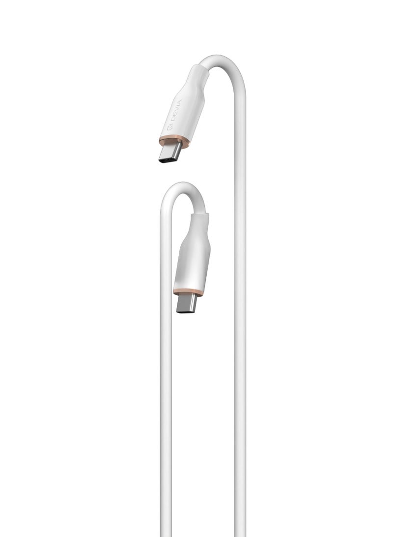 ديفيا كيبل ايفون 15 تايب سي PD من ديفيا 60 واط 1.2 متر.  بسرعة تصل إلى 50% في 30 دقيقة. يدعم نقل البيانات بسرعة 480 ميجابايت في الثانية - Image 3