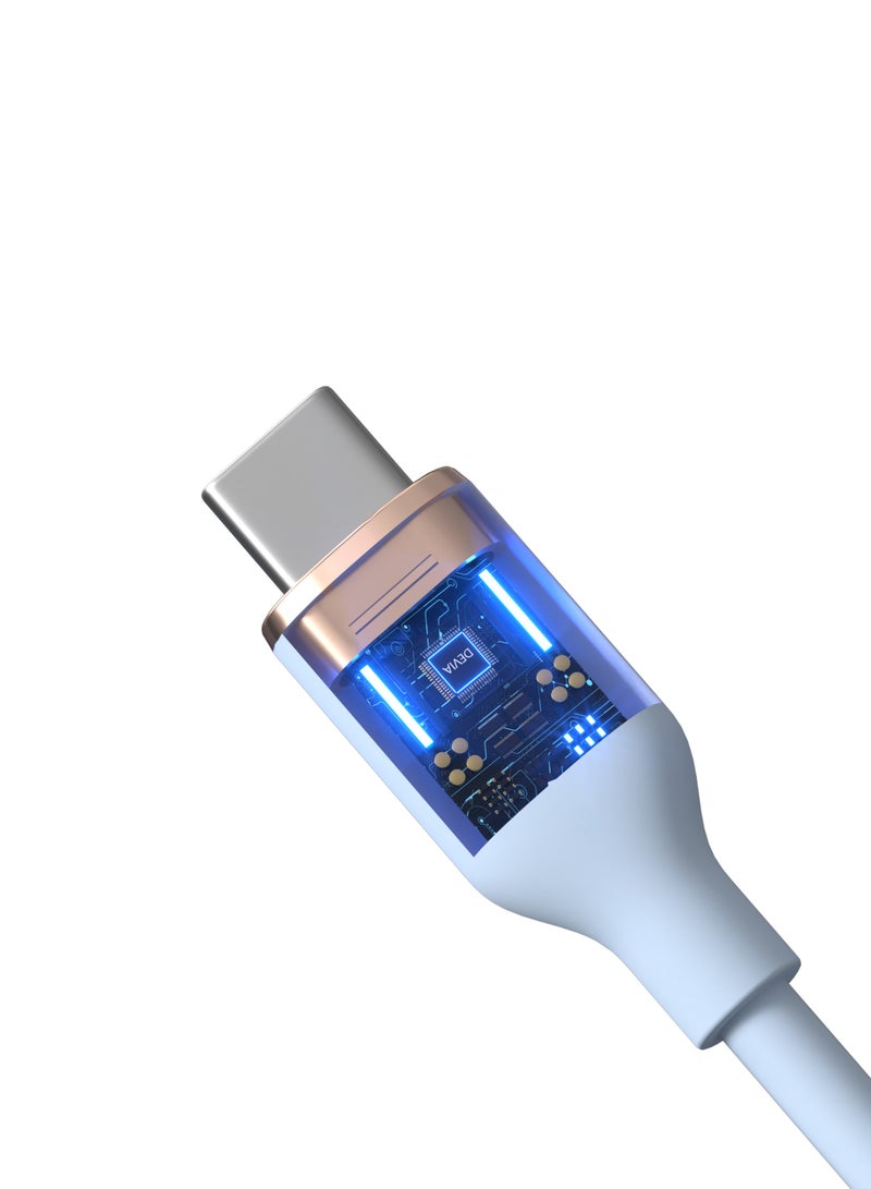 ديفيا كيبل ايفون 15 تايب سي PD من ديفيا 60 واط 1.2 متر.  بسرعة تصل إلى 50% في 30 دقيقة. يدعم نقل البيانات بسرعة 480 ميجابايت في الثانية - Image 4