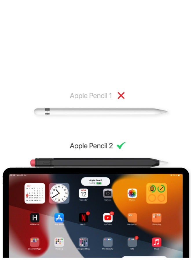 blupebble Classic Silicone Case Sleeve for Apple Pencil 2nd Generation | Soft Grip Cover with Magnetic Charging Support | Protective & Anti-Slip Design (Pencil Not Included) - Image 5