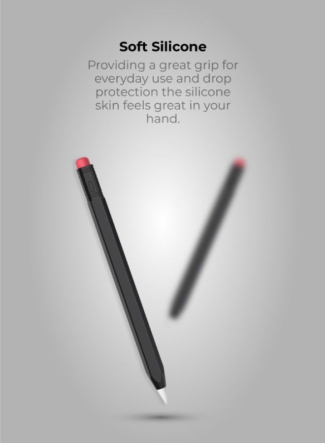 blupebble Classic Silicone Case Sleeve for Apple Pencil 2nd Generation | Soft Grip Cover with Magnetic Charging Support | Protective & Anti-Slip Design (Pencil Not Included) - Image 4
