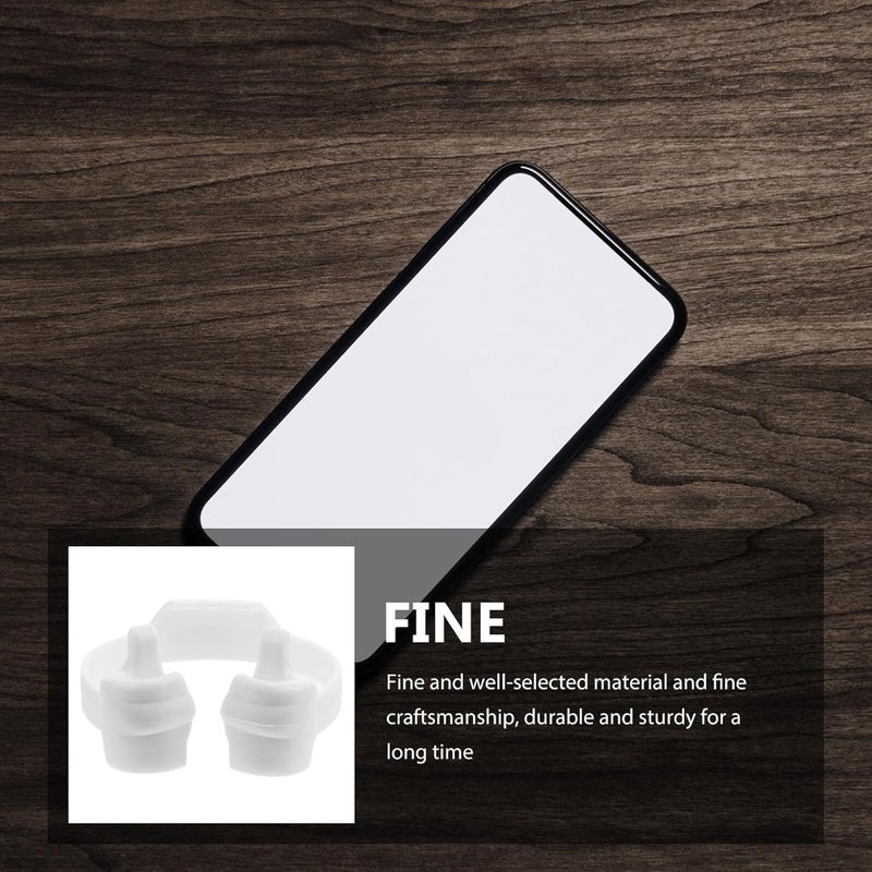 FUOYLOO 10pcs Thumbs-up Holder Stands for Home and Office Desk Use, Portable Table Cell Phone and Tablet Stands in White, Random Styles - Image 4