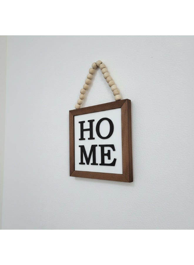 تابلوه خشبي بتصميم مميز بكلمة HOME بمقاس 20x20 مصنوع من خشب MDF أسباني فاخر بسماكة 10 ملم ليضفي الي منزلك جمال واناقة لمطبخك ولركن القهوة الخاص بك - Image 2