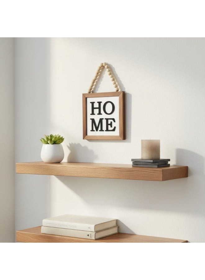 تابلوه خشبي بتصميم مميز بكلمة HOME بمقاس 20x20 مصنوع من خشب MDF أسباني فاخر بسماكة 10 ملم ليضفي الي منزلك جمال واناقة لمطبخك ولركن القهوة الخاص بك - Image 3