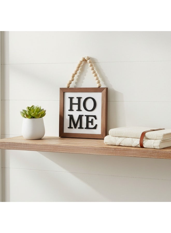 تابلوه خشبي بتصميم مميز بكلمة HOME بمقاس 20x20 مصنوع من خشب MDF أسباني فاخر بسماكة 10 ملم ليضفي الي منزلك جمال واناقة لمطبخك ولركن القهوة الخاص بك - Image 4