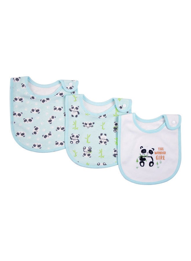NIBEMINENT Pack pf 3 100% Organic Cotton Drooling Teething Feeding Bib