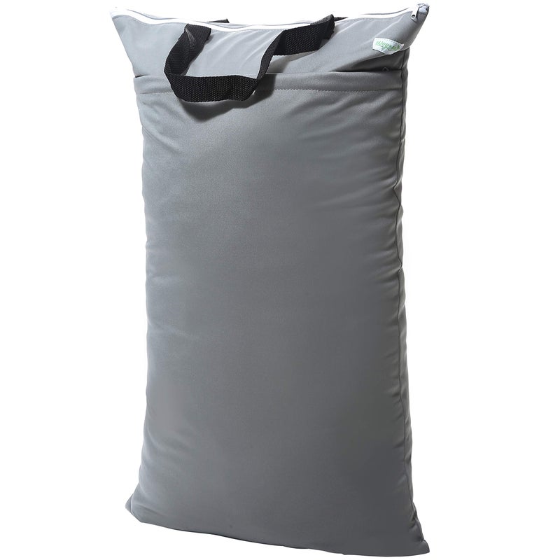 wegreeco Reusable Hanging Wet Dry Cloth Diaper Bag Grey