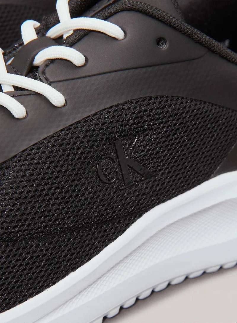 Calvin Klein Jeans Ck Black/ Bright White Mesh Trainers for Men | Best Price UAE