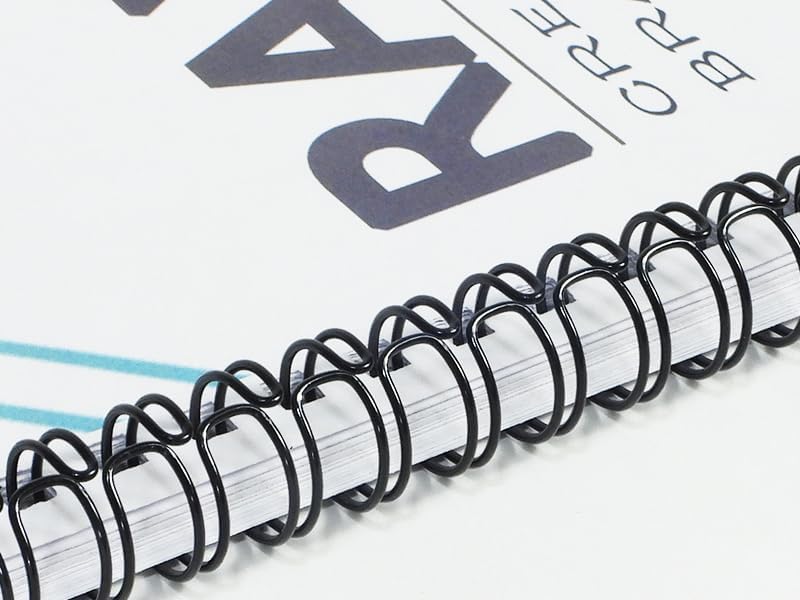 RAYSON Double Loop Binding Wires 3/4 Inch - 3 to 1 Pitch Wire Binding Capacity 165 Sheets, 11 inch Length, 32-Loop Black Wire Ring Pack of 50 to Bind Reports and Projects - Image 2