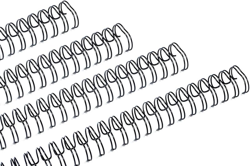 RAYSON Double Loop Binding Wires 3/4 Inch - 3 to 1 Pitch Wire Binding Capacity 165 Sheets, 11 inch Length, 32-Loop Black Wire Ring Pack of 50 to Bind Reports and Projects - Image 1