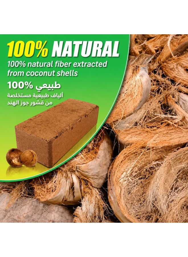 550gms Coco Coir Brick for Plants, Premium 100% Organic Peat moss mix With Low EC PH Balance, Fiber Coconut Husk for Planting, Gardening, Potting Soil Substrate (6 Block) - Image 3
