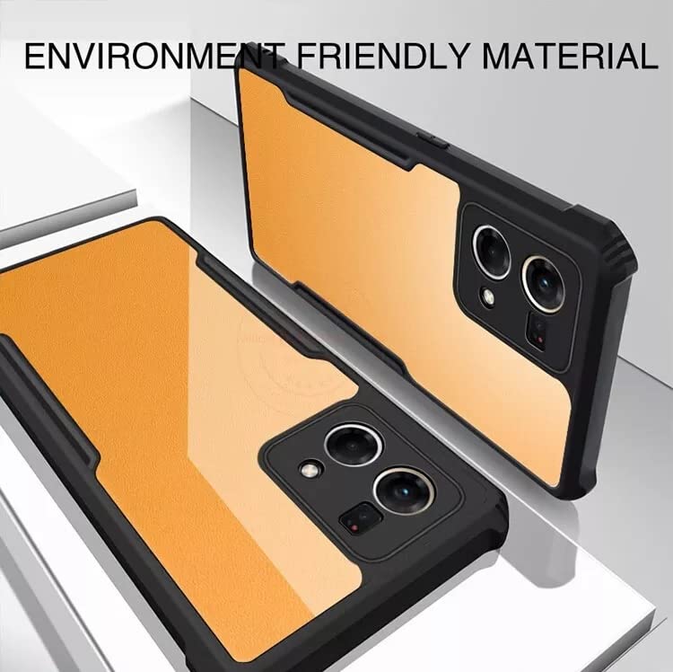 REALCASE Oppo F21s Pro 4G/ F21 Pro 4G Back Cover Case | Silicone & Acrylic Clear Soft Transparent | Shock Proof Bumper Back Cover Case for Oppo F21s Pro 4G/ F21 Pro 4G (X Black) - Image 3