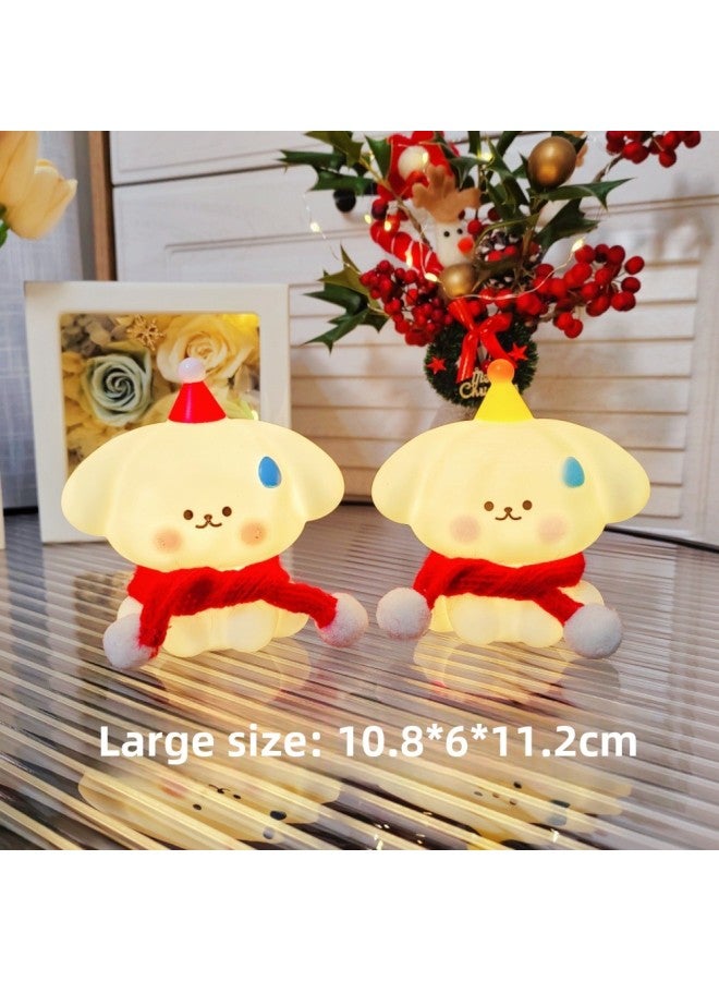 Cartoon Sweat Drops Dog Night Light Night Market Stall Explosions Children's Cute Luminous Toys Creative Bedroom Atmosphere Light-Light Source Power:Warming Lamp-Light Color:Little Red Riding Hood + Red Scarf - Image 5
