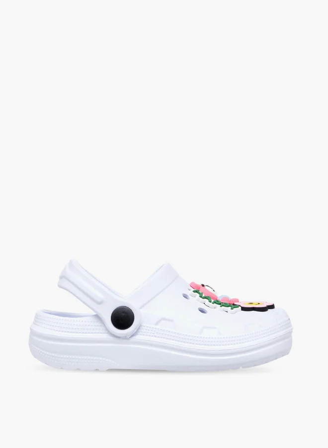 Flora Bella By Shoexpress Happy Bear Accent Clogs with Backstrap