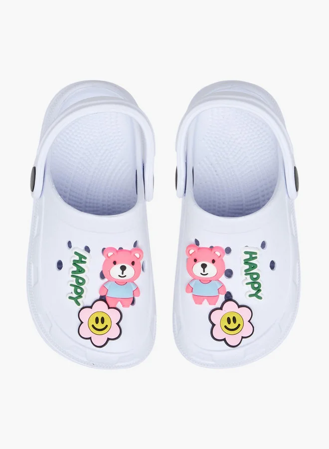 Flora Bella By Shoexpress Happy Bear Accent Clogs with Backstrap