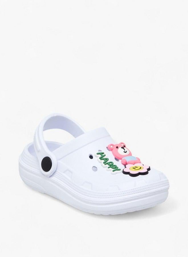 Flora Bella By Shoexpress Happy Bear Accent Clogs with Backstrap - Image 1