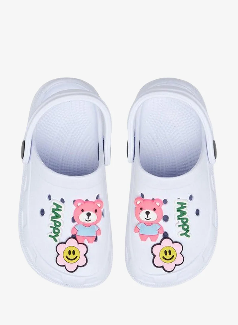Flora Bella By Shoexpress  Happy Bear Accent Clogs with Backstrap  | Best Price UAE