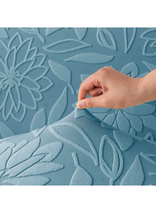 House of Quirk Universal Jacquard Waterproof Camellia Fabric Sofa Cover Soft Touching Cover for Couch Flexible Stretch Sofa Slipcover (One Seater, Light Blue) - Image 3