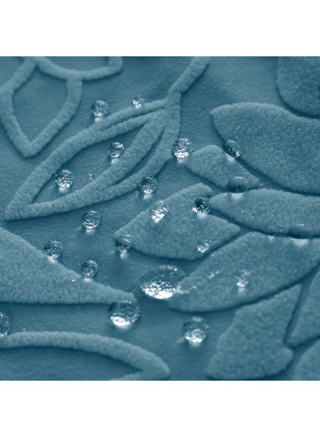 House of Quirk Universal Jacquard Waterproof Camellia Fabric Sofa Cover Soft Touching Cover for Couch Flexible Stretch Sofa Slipcover (One Seater, Light Blue) - Image 4