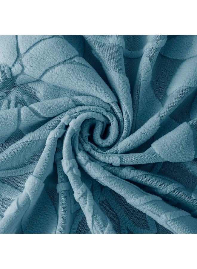 House of Quirk Universal Jacquard Waterproof Camellia Fabric Sofa Cover Soft Touching Cover for Couch Flexible Stretch Sofa Slipcover (One Seater, Light Blue) - Image 5