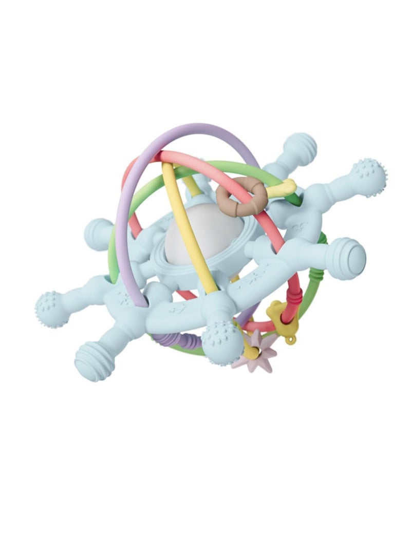 إي سي في في ألعاب عضاضة للأطفال من السيليكون من ECVV مزودة بخشخشة، ألعاب حسية لتخفيف التسنين، ألعاب مضغ للأطفال حديثي الولادة والبنات والأولاد، هدايا لأعياد الميلاد - Image 1