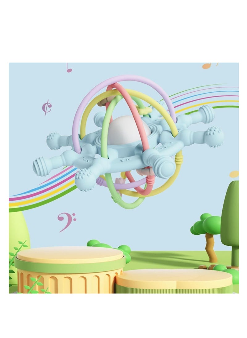 إي سي في في ألعاب عضاضة للأطفال من السيليكون من ECVV مزودة بخشخشة، ألعاب حسية لتخفيف التسنين، ألعاب مضغ للأطفال حديثي الولادة والبنات والأولاد، هدايا لأعياد الميلاد - Image 5