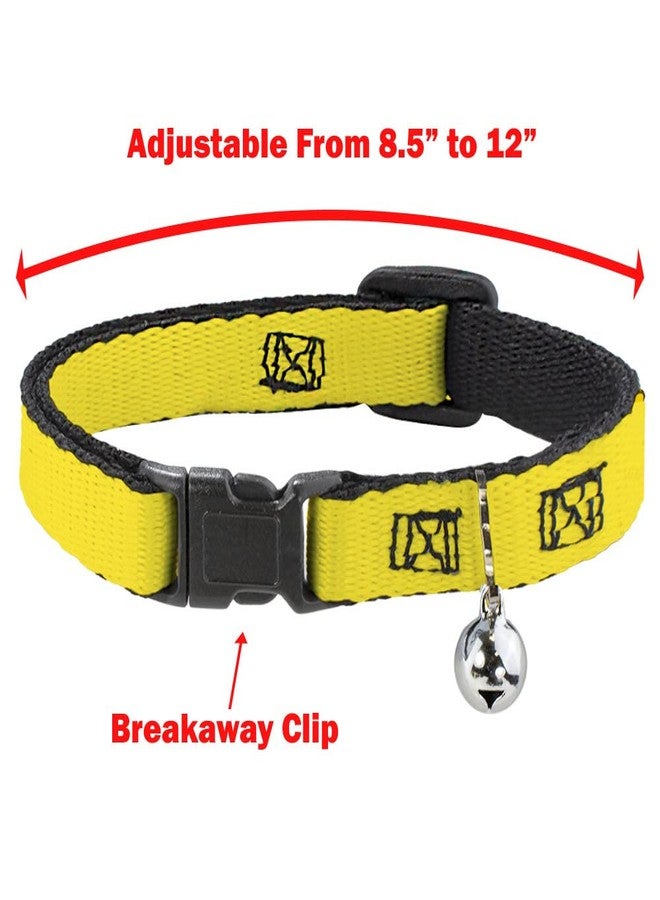 Buckle Down Buckle-Down Cat Collar Breakaway Grateful Dead Text Skull Roses Green 8 to 12 Inches 0.5 Inch Wide - Image 3