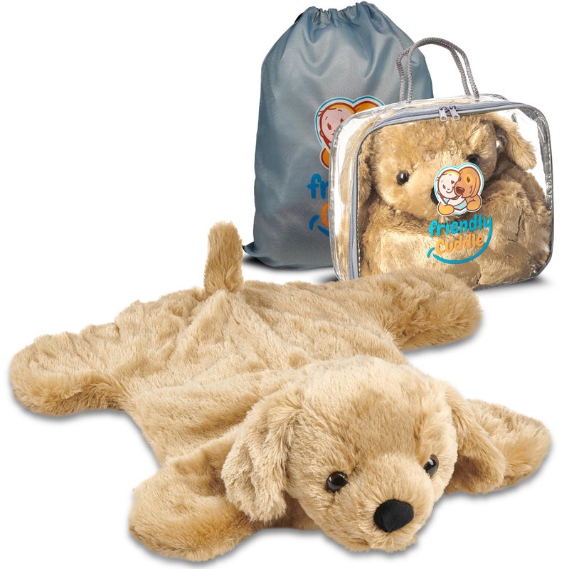 FRIENDLY CUDDLE FRIENDLY CUDDLE Microwavable Weighted Lap Pad for Kids 5 Lbs  Lucy Lap Blanket for Kids  Adults  ASD Sensory Processing Weighted Stuffed Animals Dog Toy 