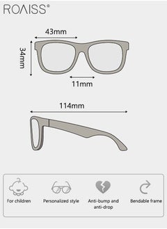 roaiss Hexagon Polarized Sunglasses for Babies, UV400 Protection Cute Beach Holiday Sun Glasses with Lightweight Flexible TPEE Frame and Elastic Strap for Boys Girls Age 0-3, Grassy Green  - Image 3