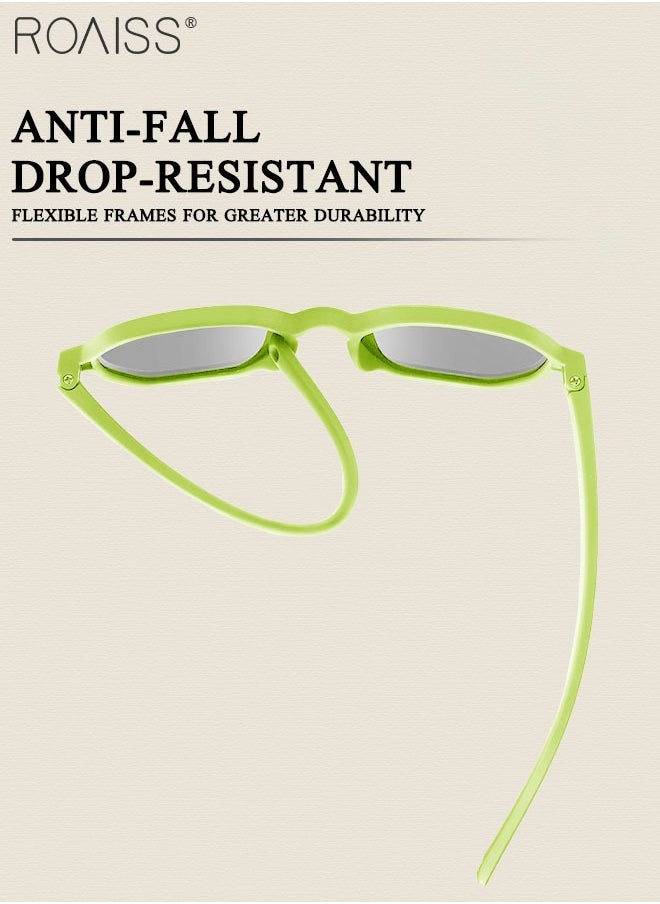 roaiss - Hexagon Polarized Sunglasses for Babies, UV400 Protection Cute Beach Holiday Sun Glasses with Lightweight Flexible TPEE Frame and Elastic Strap for Boys Girls Age 0-3, Grassy Green - Image 1