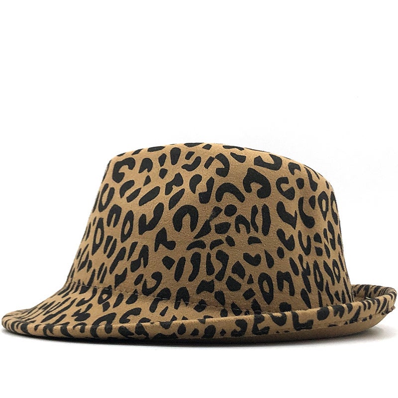 Fedora Hat Men Rolled Edge Flat Brim Winter Casual  Hat - Image 2