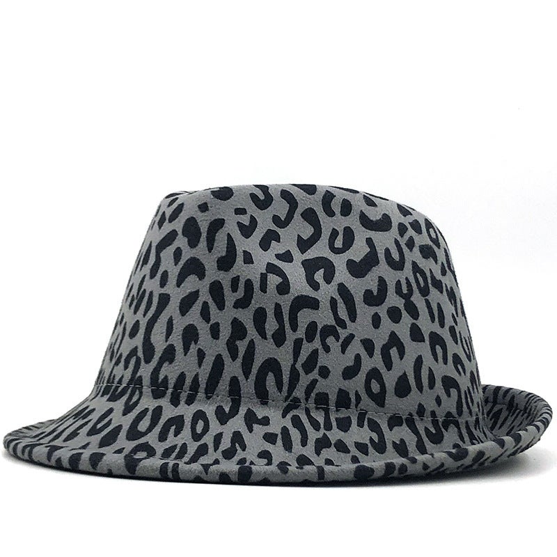 Fedora Hat Men Rolled Edge Flat Brim Winter Casual  Hat - Image 3