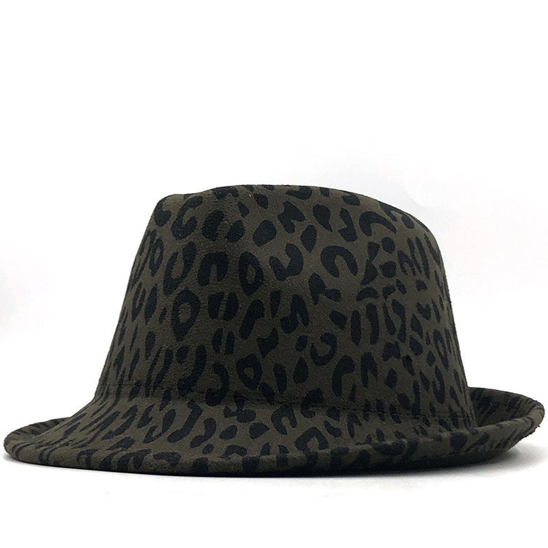 Fedora Hat Men Rolled Edge Flat Brim Winter Casual  Hat - Image 4